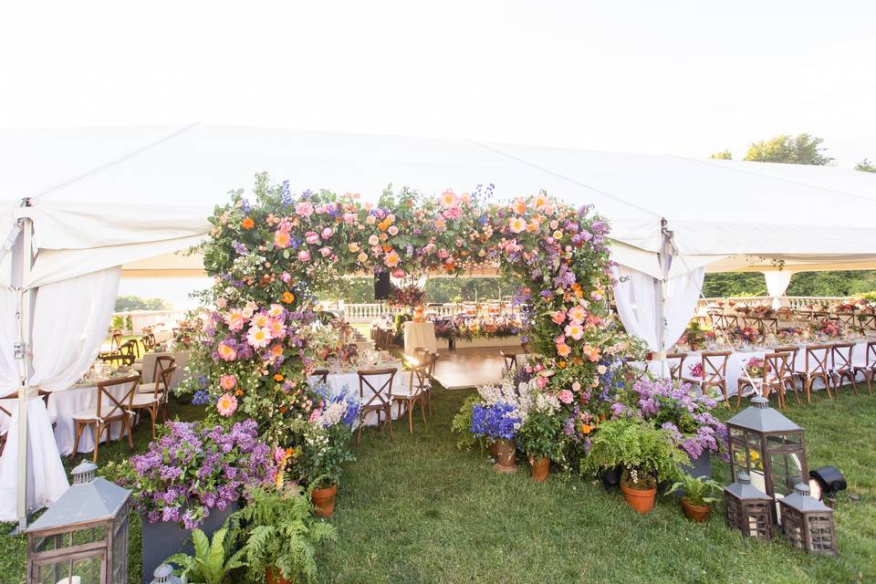 Tent Entry Flower Arch