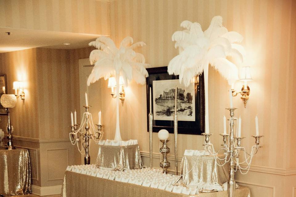 Great gatsby wedding décor