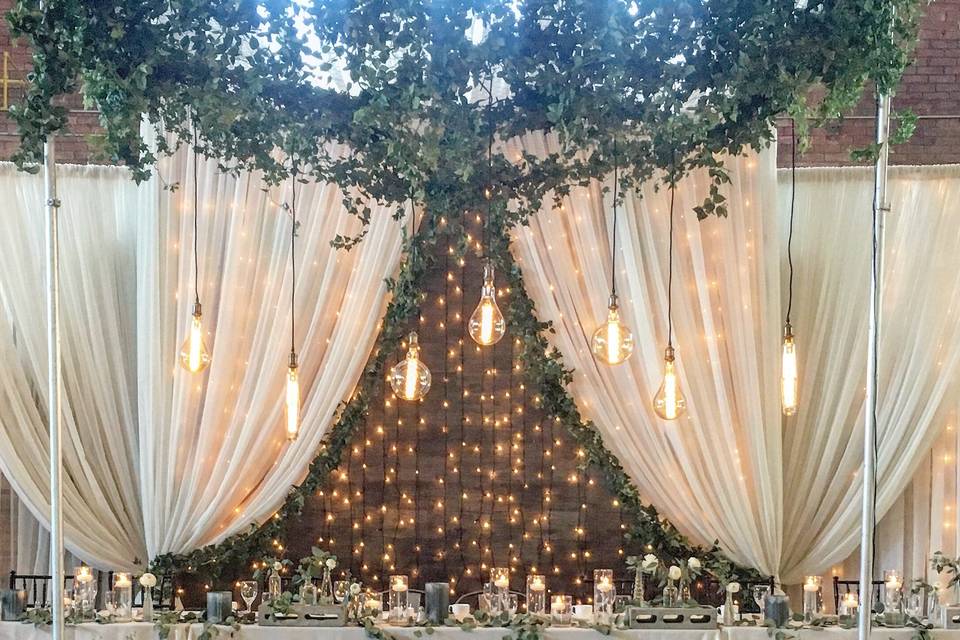 Backdrop tablescape