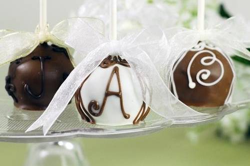 Monogrammed Brownie Pops