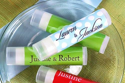 These classy personalized labels and wedding stickers can be personalized with names and dates.