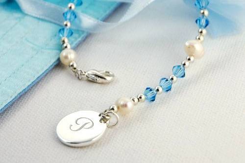 Swarovski Crystal Monogram Charm Bracelet