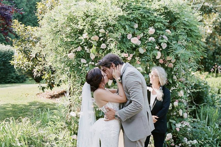 First Kiss as Mr. & Mrs