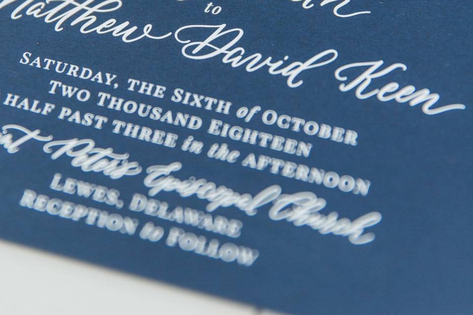 Custom invitation