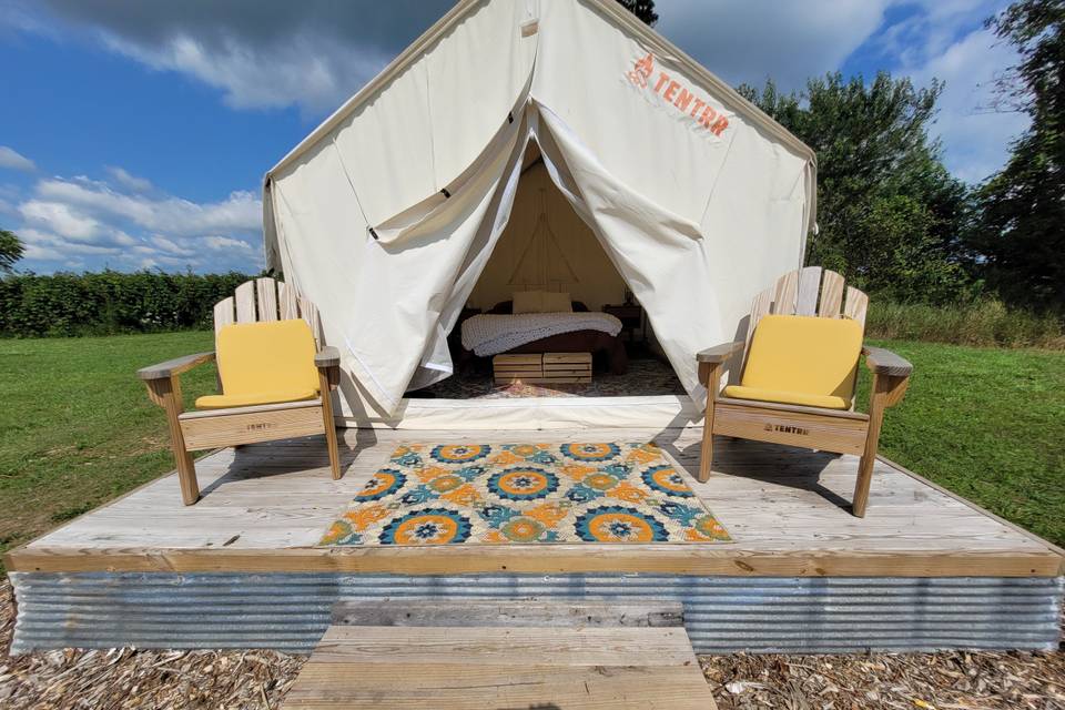 Glamping bedroom
