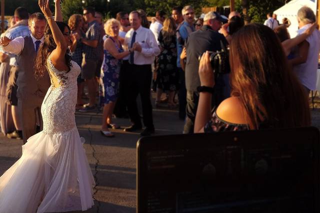 Bride having a good time!