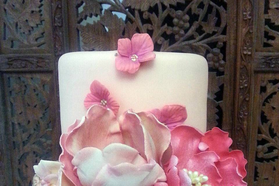 Sweet pink cake