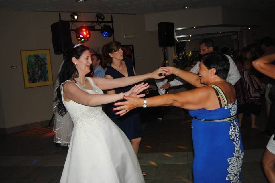 Bride dancing