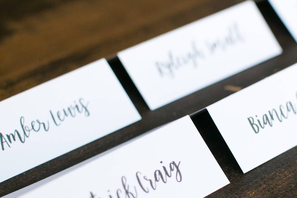 Modern Brush Place Cards