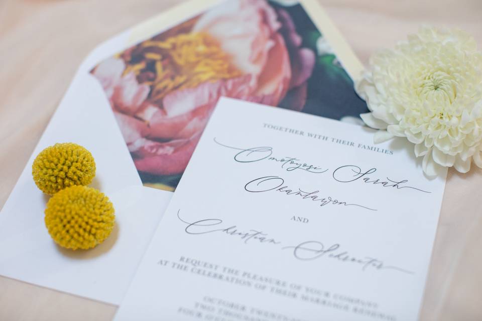 Modern Calligraphy Invitation