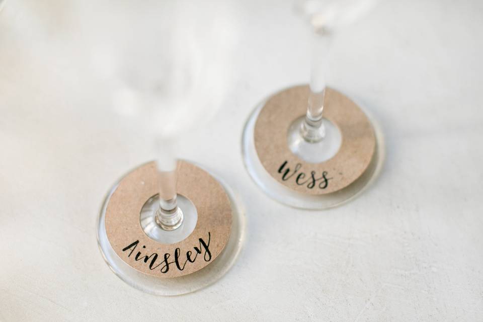 Calligraphy Wine Tags