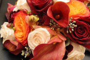 Autumn color centerpieces