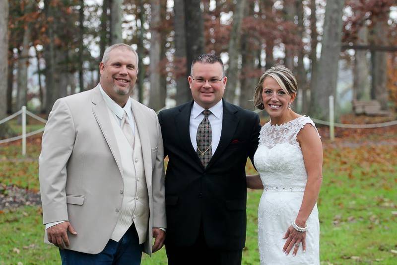 The newlyweds and Pastor D