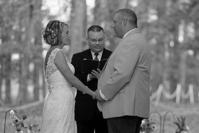 A barn wedding ceremony