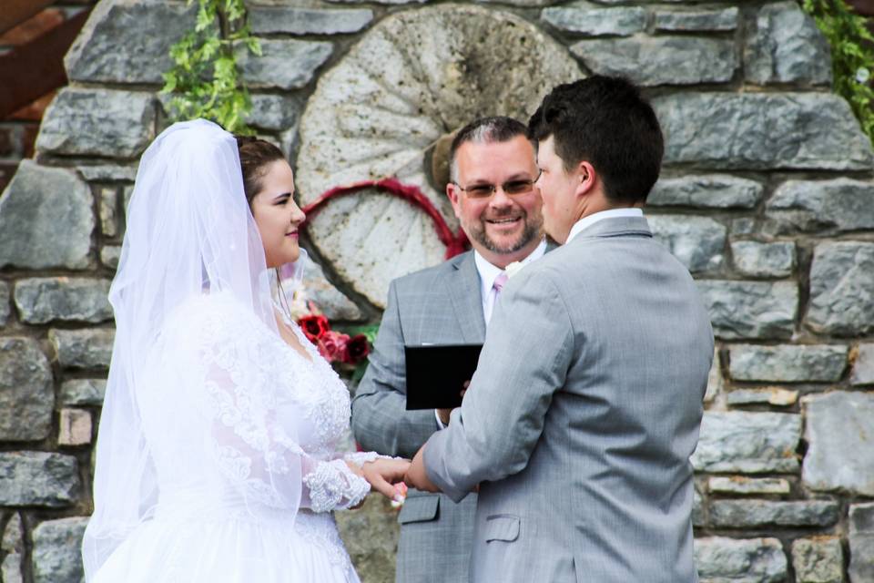 A beautiful outdoor wedding.