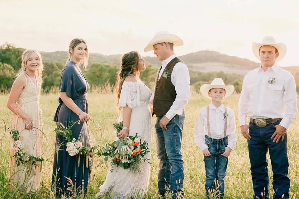 Pasture wedding