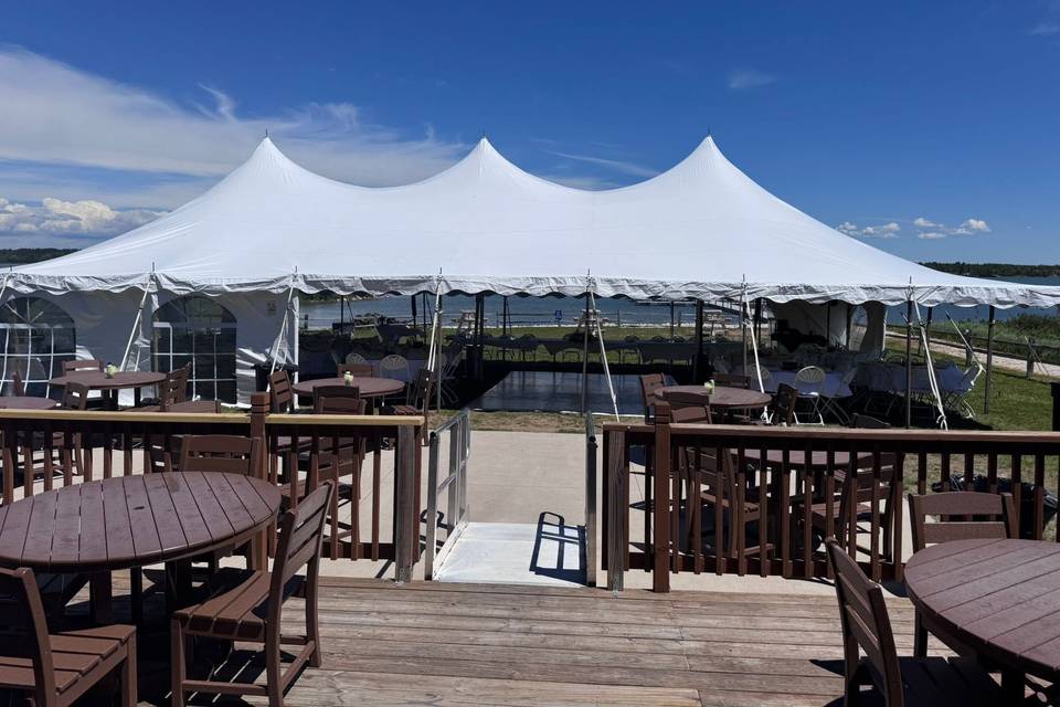 Expansive outdoor seating