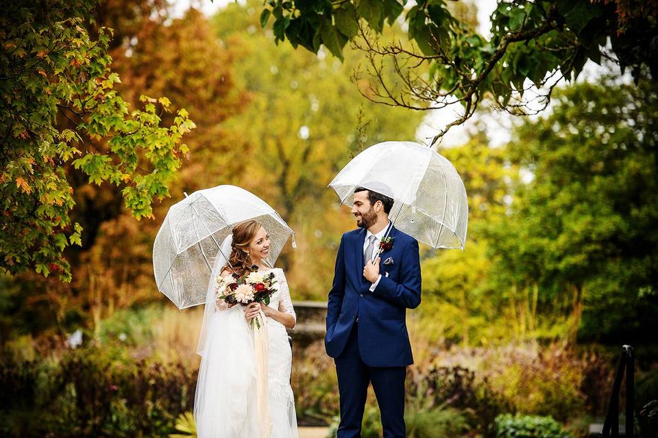 Rainy day wedding