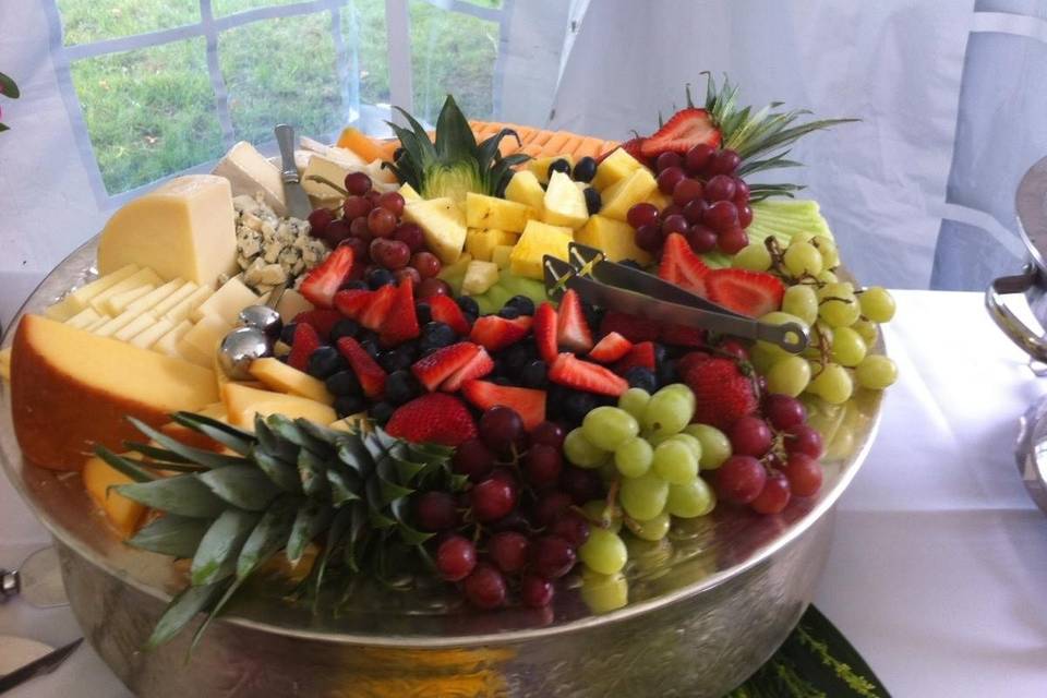 International Cheese and Fruit Display