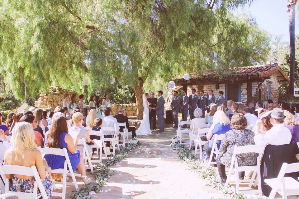 Couple exchanging vows