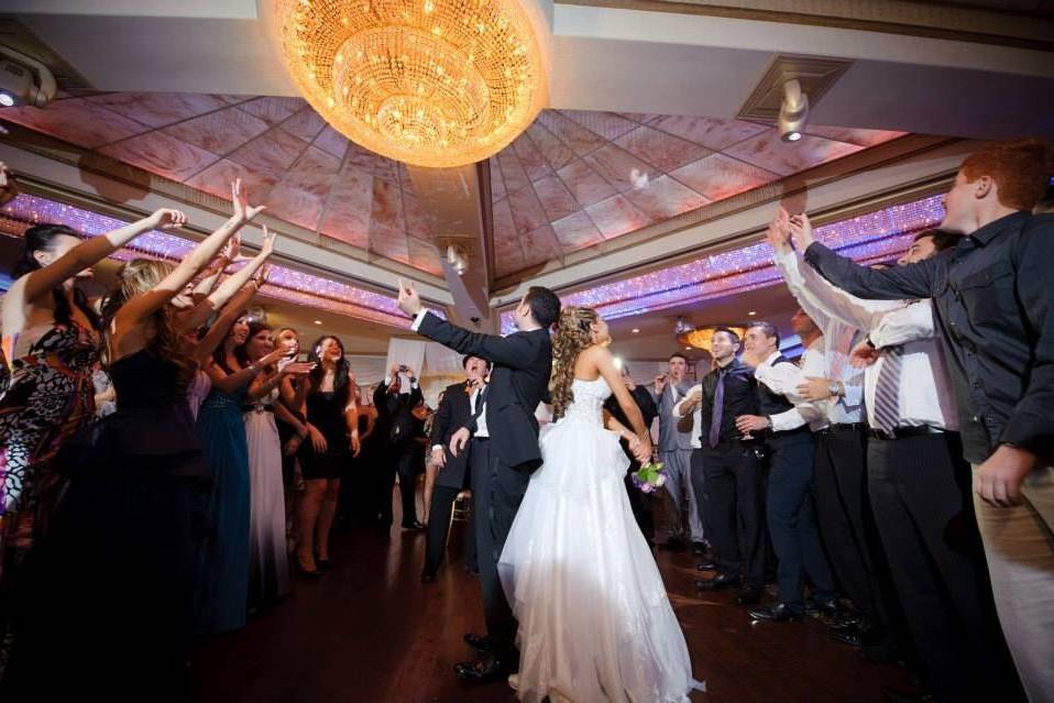 Tossing of Bouquet and Garter