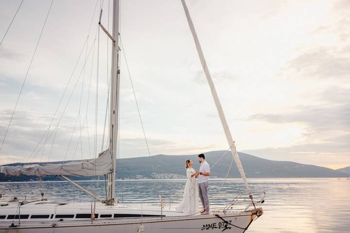 Montenegro boat wedding
