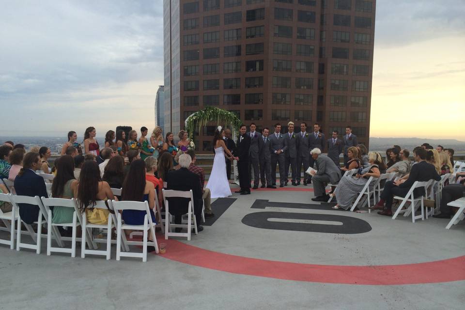 Ceremony on Helipad