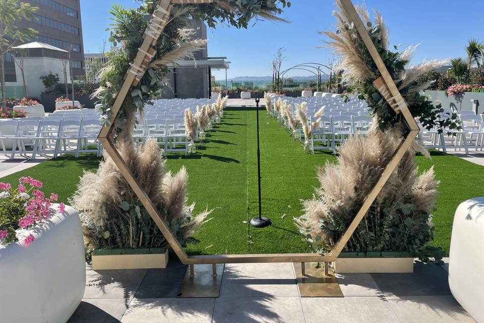 Ceremony view from Arch