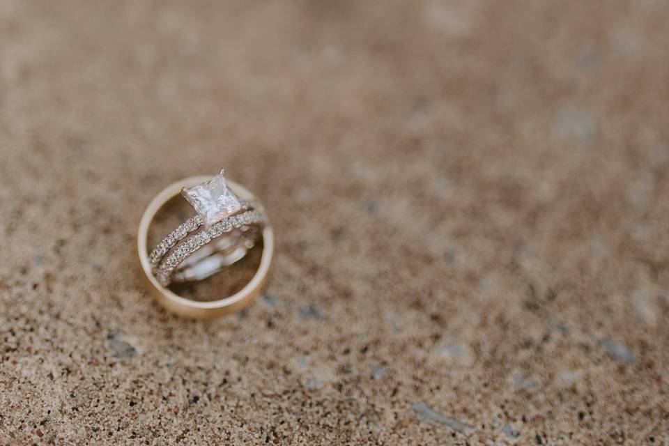 Close-up of the rings - Anjali Nooka Photography