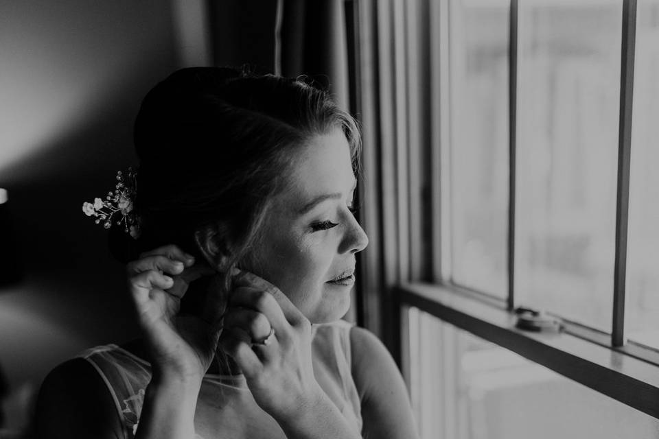 Bride by the window - Anjali Nooka Photography