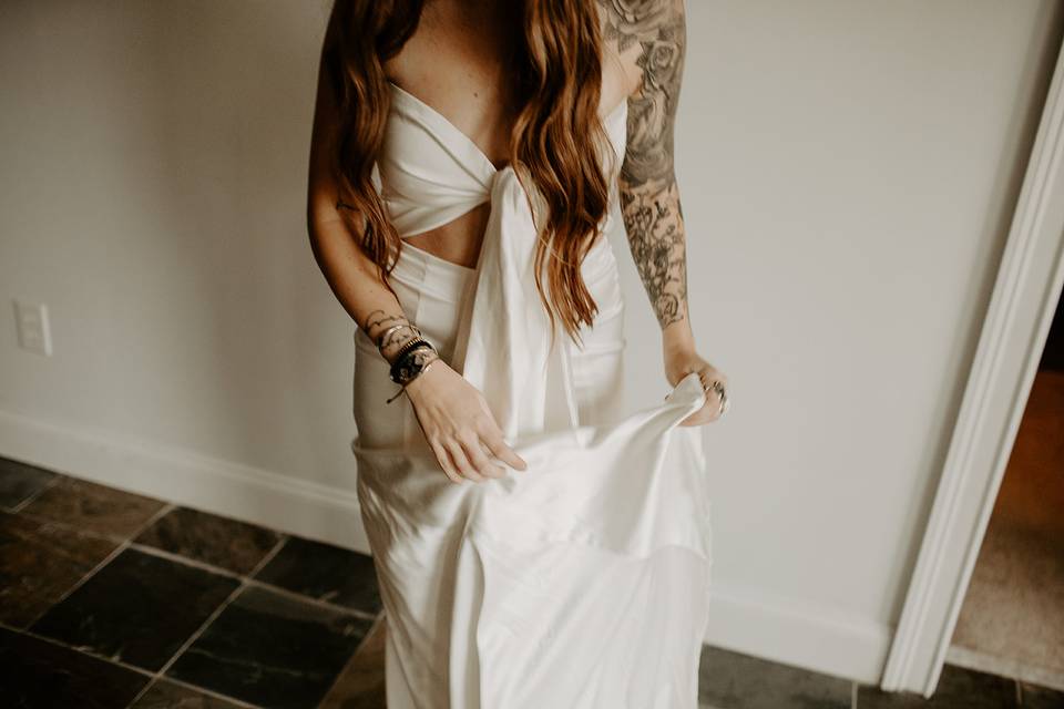 DOS Blanca 2piece gown