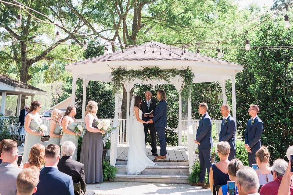 Gazebo with wedding