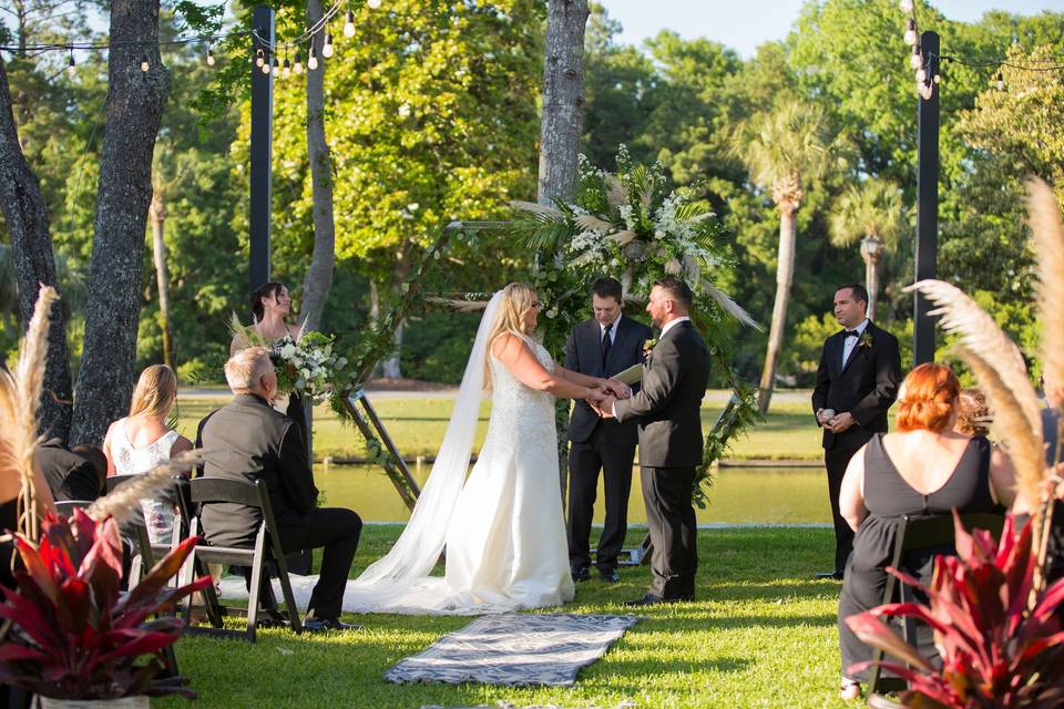 Outdoor wedding ceremony