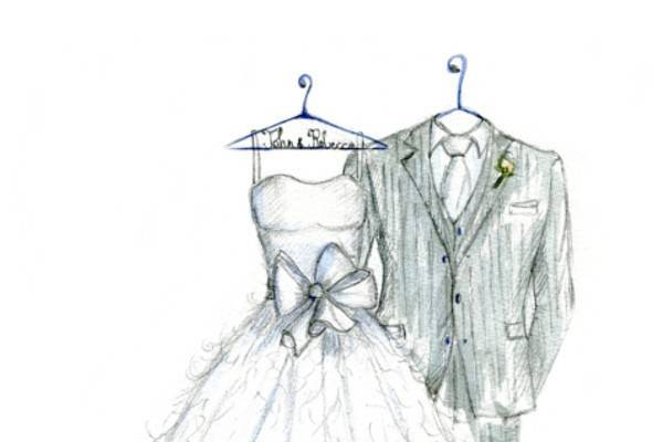 Custom wedding hotsell dress sketch