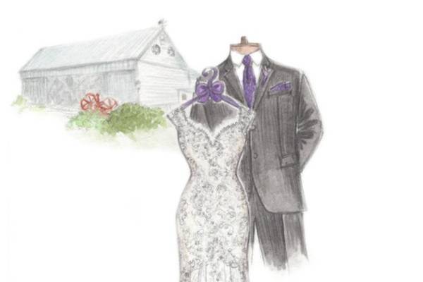 Dreamlines Personalized Wedding Dress Sketch