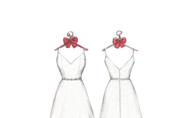 Dreamlines Personalized Wedding Dress Sketch