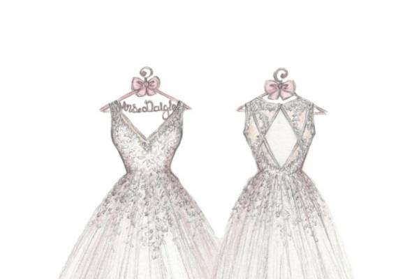 Dreamlines Personalized Wedding Dress Sketch