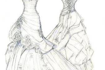 Dreamlines Personalized Wedding Dress Sketch