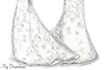 Dreamlines Personalized Wedding Dress Sketch