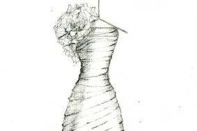 Dreamlines Personalized Wedding Dress Sketch