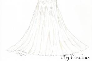 Dreamlines Personalized Wedding Dress Sketch