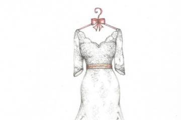 Dreamlines Personalized Wedding Dress Sketch