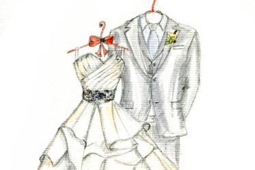 Dreamlines Personalized Wedding Dress Sketch