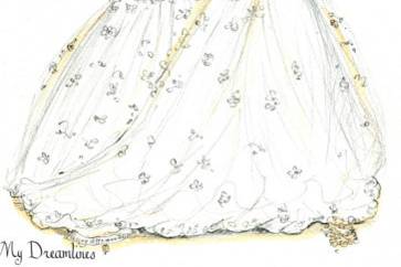 Dreamlines Personalized Wedding Dress Sketch