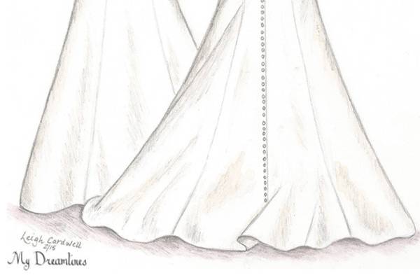 Dreamlines Personalized Wedding Dress Sketch