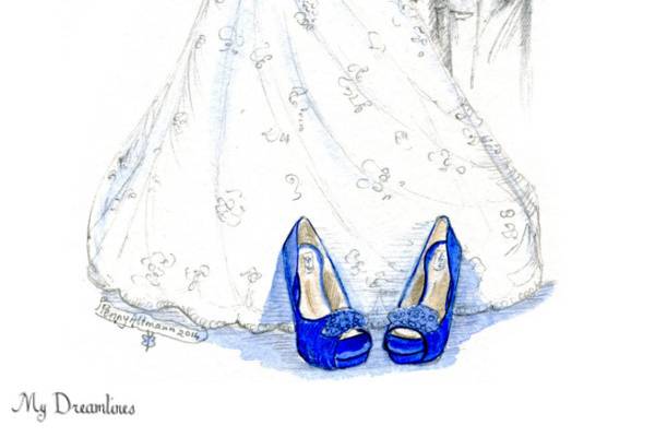 Dreamlines Personalized Wedding Dress Sketch