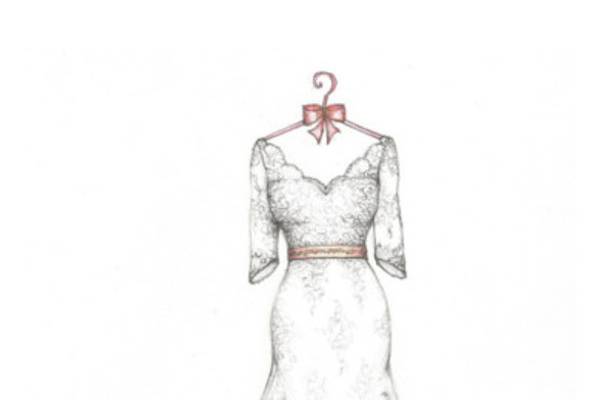 Dreamlines Personalized Wedding Dress Sketch