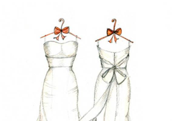 Dreamlines Personalized Wedding Dress Sketch