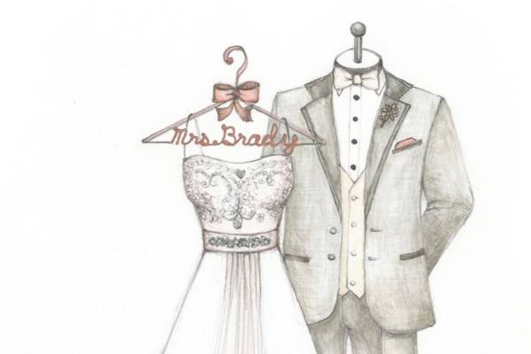 Dreamlines Personalized Wedding Dress Sketch