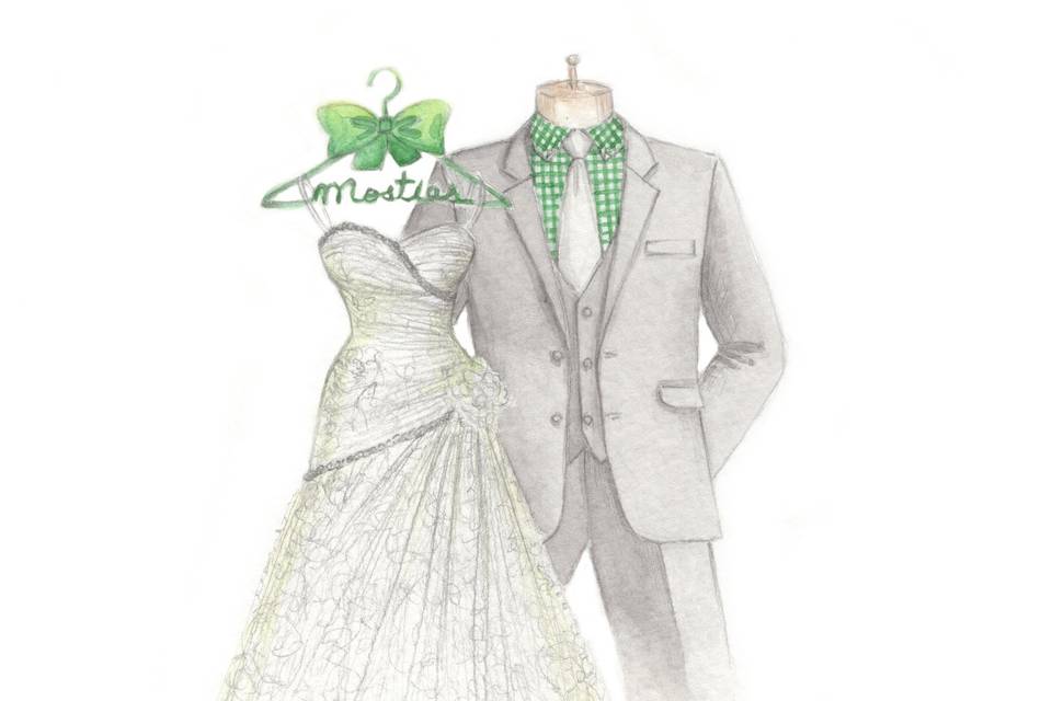 Dreamlines Personalized Wedding Dress Sketch